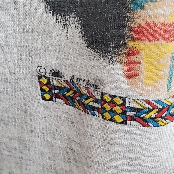 Vintage One Of A Kind Native American Mother Child Gray Single Stitch Tee Large - Picture 11 of 16